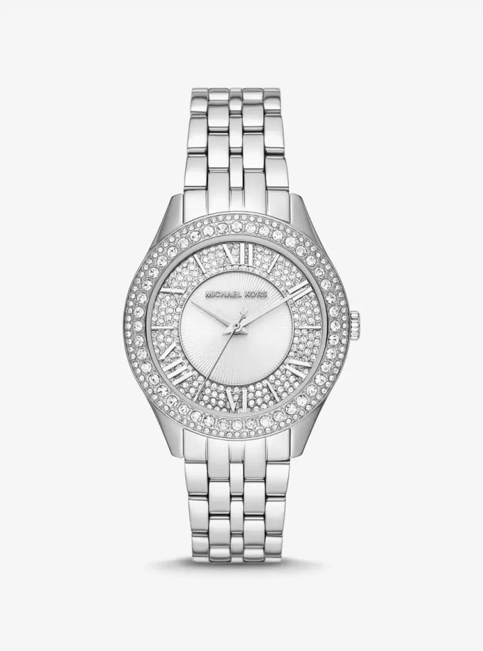 Reloj Harlowe Pavé plateado