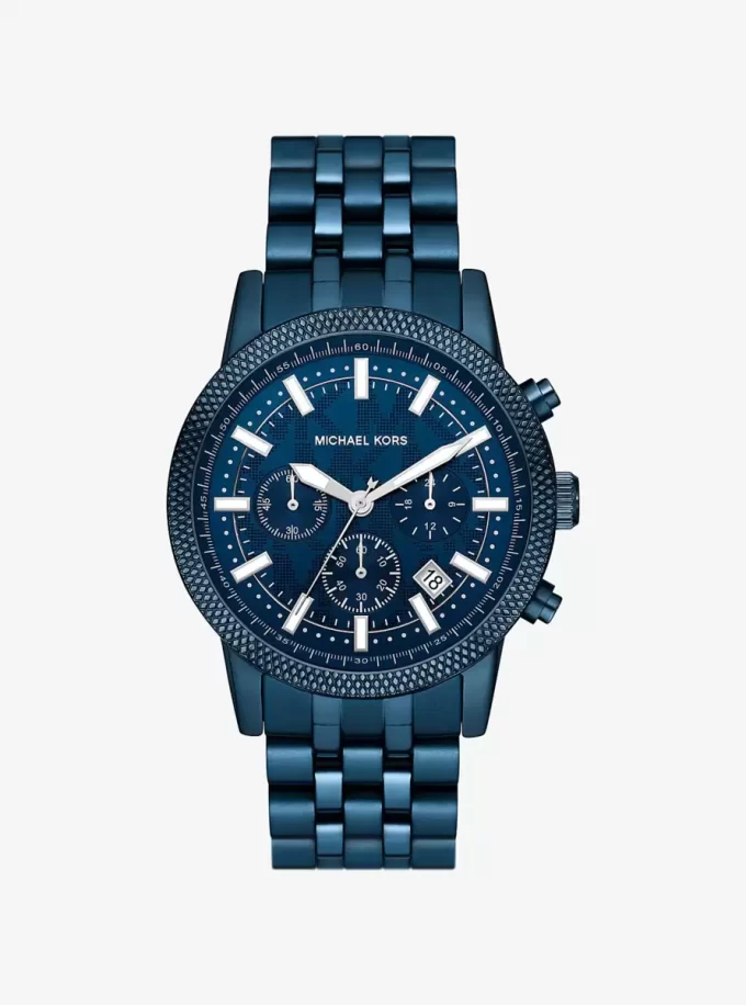 Reloj Hutton de gran tamaño en tono azul Reloj Hutton de gran tamaño en tono azul