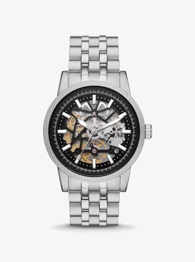 Reloj Hutton plateado de gran tamaño Reloj Hutton plateado de gran tamaño