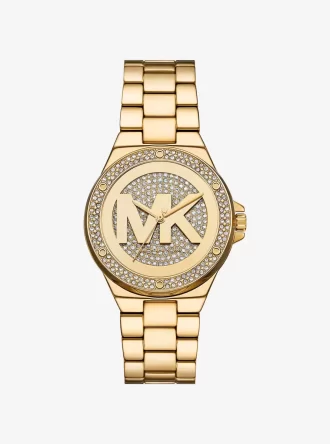 Reloj Lennox con pavé en tono dorado