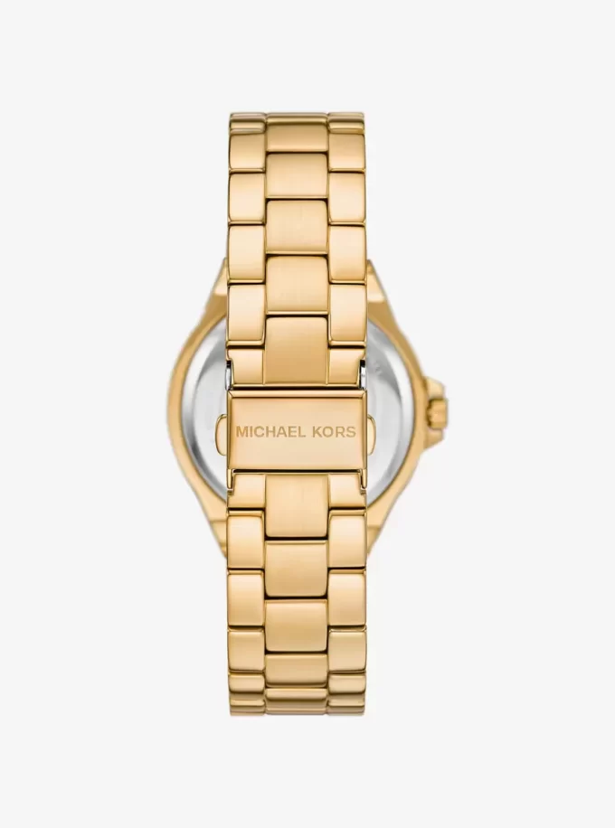 Reloj Lennox con pavé en tono dorado Reloj Lennox con pavé en tono dorado