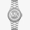 Reloj Lennox con pavé en tono plateado Reloj Lennox con pavé en tono plateado