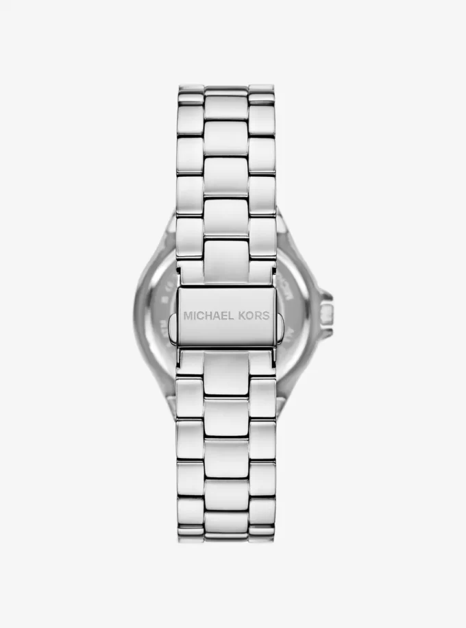 Reloj Lennox con pavé en tono plateado Reloj Lennox con pavé en tono plateado