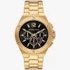 Reloj Lennox de gran tamaño en tono dorado