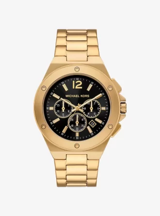 Reloj Lennox de gran tamaño en tono dorado