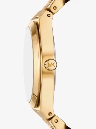 Reloj Lennox Pavé con eslabones en tono dorado