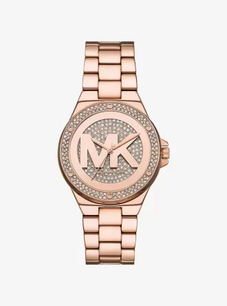 Reloj Lennox Pavé en tono oro rosa