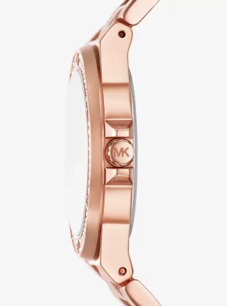 Reloj Lennox Pavé en tono oro rosa