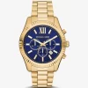 Reloj Lexington de gran tamaño en tono dorado