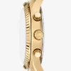 Reloj Lexington de gran tamaño en tono dorado