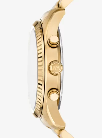 Reloj Lexington de gran tamaño en tono dorado