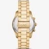 Reloj Lexington de gran tamaño en tono dorado