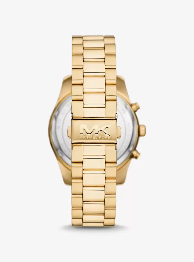 Reloj Lexington de gran tamaño en tono dorado