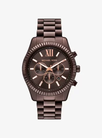 Reloj Lexington de gran tamaño en tono marrón