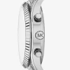 Reloj Lexington Pavé de gran tamaño en tono plateado