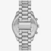 Reloj Lexington Pavé de gran tamaño en tono plateado