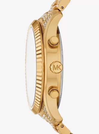 Reloj Lexington Pavé extragrande en tono dorado