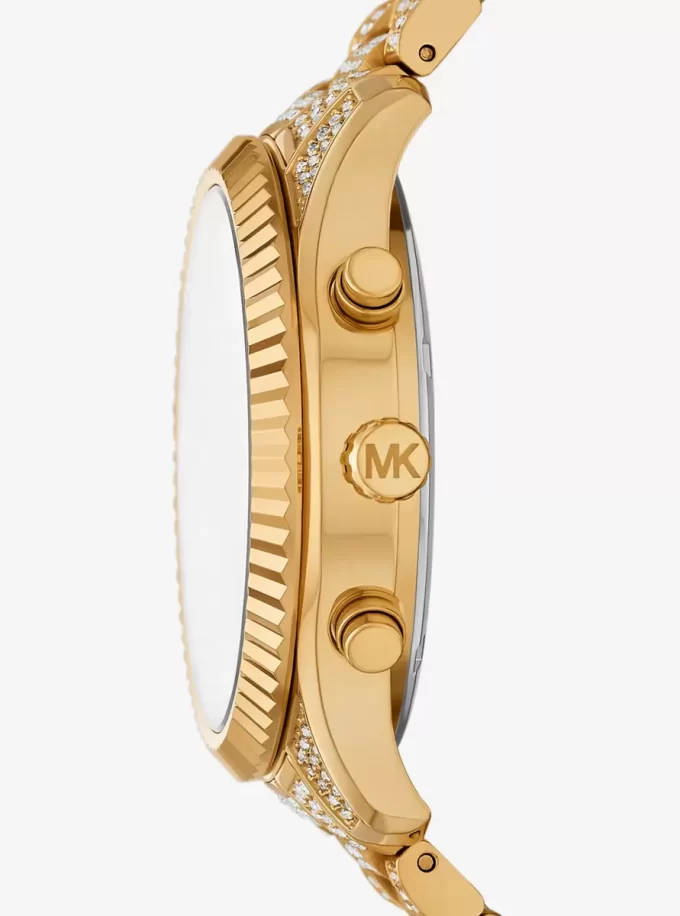 Reloj Lexington Pavé extragrande en tono dorado Reloj Lexington Pavé extragrande en tono dorado