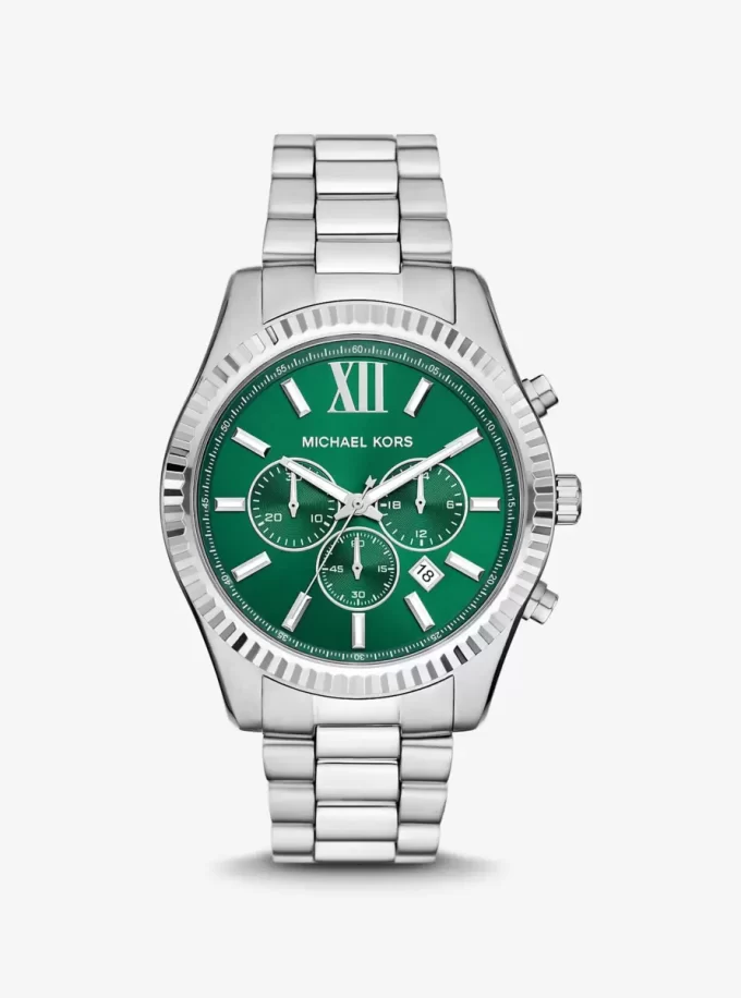 Reloj Lexington plateado de gran tamaño Reloj Lexington plateado de gran tamaño