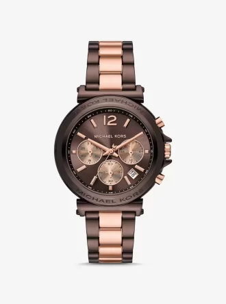 Reloj Maren de dos tonos de gran tamaño