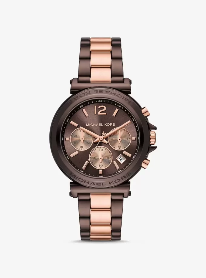 Reloj Maren de dos tonos de gran tamaño Reloj Maren de dos tonos de gran tamaño