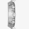 Reloj Maren de gran tamaño en tono plateado y piel con relieve de cocodrilo Reloj Maren de gran tamaño en tono plateado y piel con relieve de cocodrilo