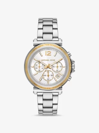 Reloj Maren extragrande en tono plateado