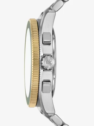 Reloj marítimo de dos tonos de gran tamaño