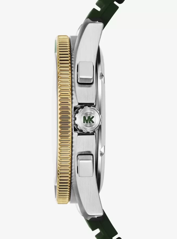 Reloj marítimo de gran tamaño en dos tonos y silicona