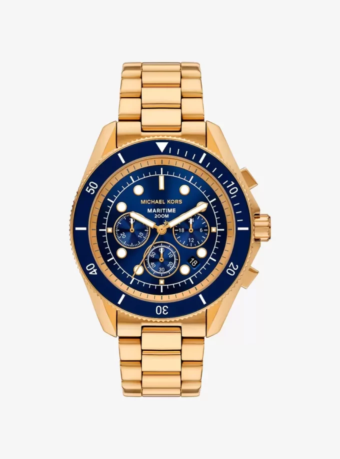Reloj marítimo de gran tamaño en tono dorado Reloj marítimo de gran tamaño en tono dorado