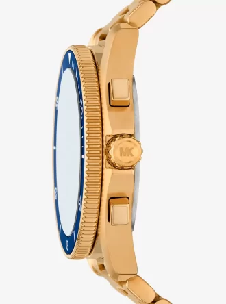 Reloj marítimo de gran tamaño en tono dorado