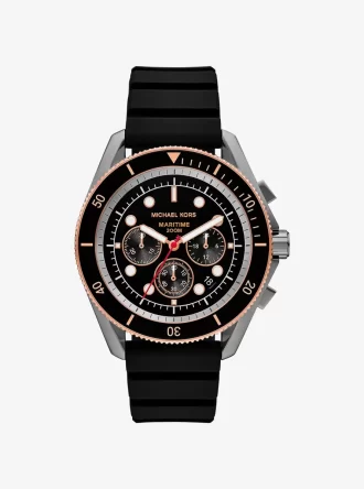 Reloj marítimo extragrande de silicona y metalizado
