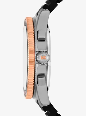 Reloj marítimo extragrande de silicona y metalizado