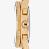 Reloj marítimo extragrande de silicona y tono dorado