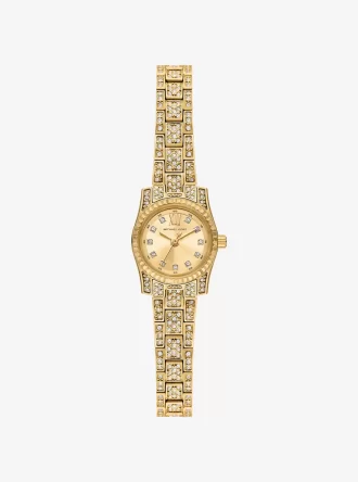 Reloj Micro Lexington Pavé en tono dorado