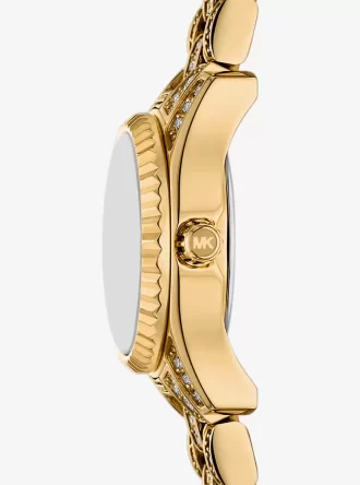Reloj Micro Lexington Pavé en tono dorado