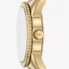Reloj Mini Bryant con logotipo pavé en tono dorado