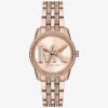 Reloj Mini Bryant con logotipo pavé en tono oro rosa