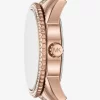 Reloj Mini Bryant con logotipo pavé en tono oro rosa