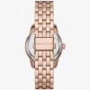 Reloj Mini Bryant con logotipo pavé en tono oro rosa