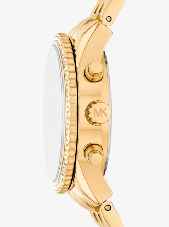 Reloj Mini Bryant con pavé en tono dorado