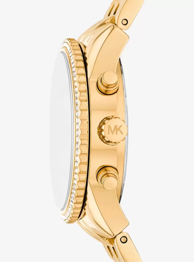 Reloj Mini Bryant con pavé en tono dorado Reloj Mini Bryant con pavé en tono dorado