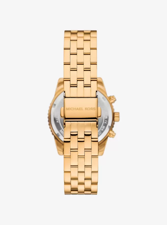 Reloj Mini Bryant con pavé en tono dorado Reloj Mini Bryant con pavé en tono dorado