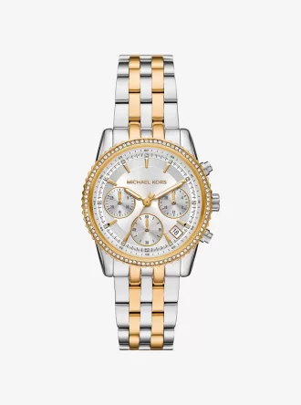 Reloj Mini Bryant Pavé de dos tonos