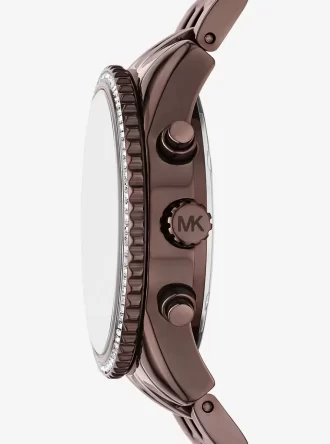 Reloj Mini Bryant Pavé en tono marrón