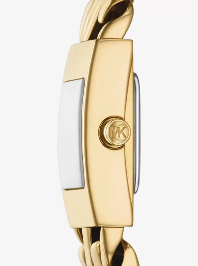 Reloj Mini Darrington con cadena de eslabones en tono dorado