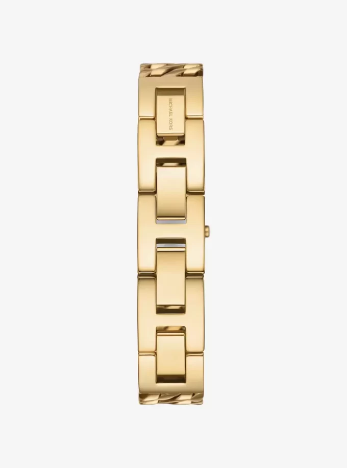 Reloj Mini Darrington con cadena de eslabones en tono dorado