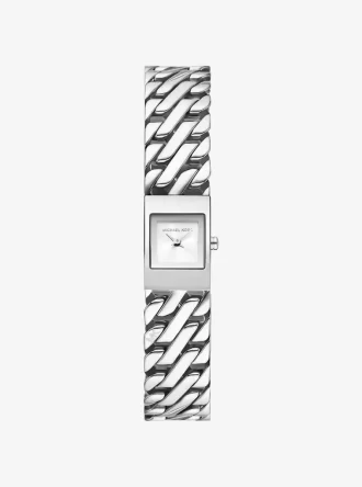 Reloj Mini Darrington de eslabones de cadena plateados
