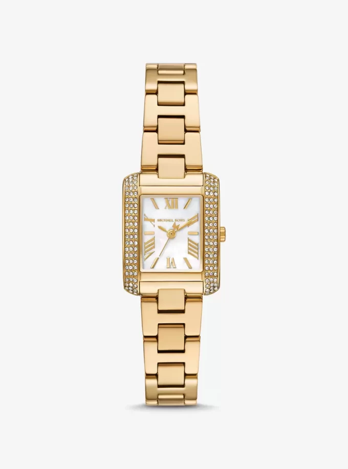 Reloj Mini Emery Pavé en tono dorado Reloj Mini Emery Pavé en tono dorado