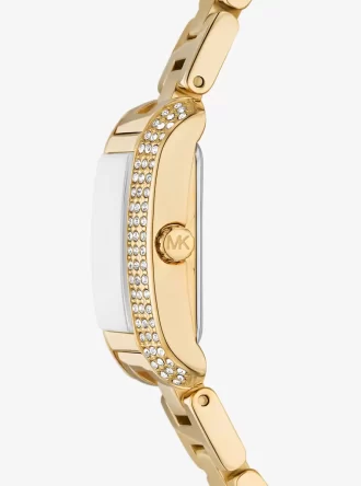 Reloj Mini Emery Pavé en tono dorado